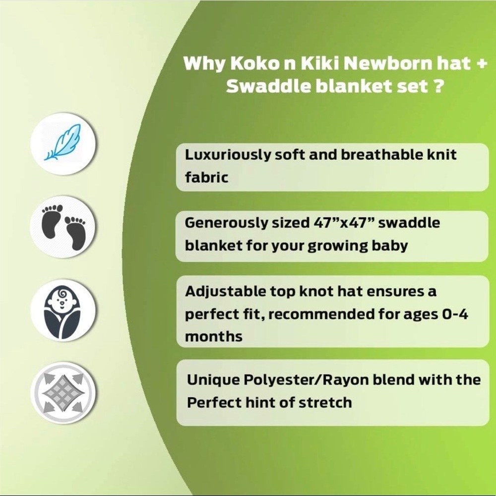 🐣 Super Soft Swaddle Blanket + Newborn Hat Set 🐣 - Picture 13 of 15